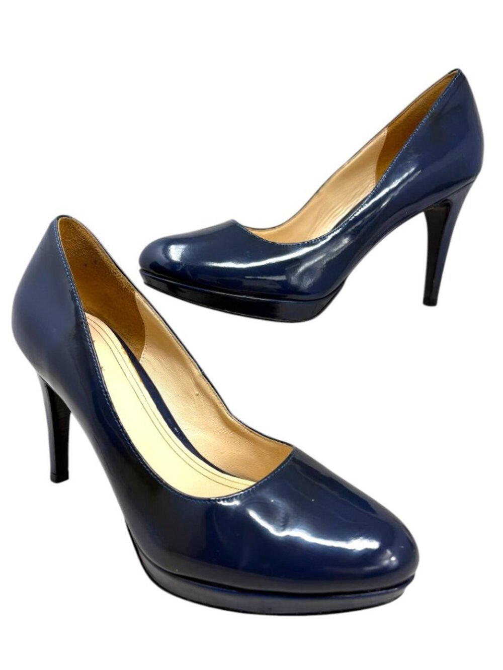 Cole Haan‎ Chelsea Navy Patent Leather Air Platform Classic Pumps